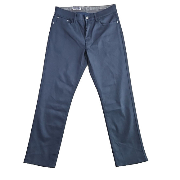 Izod Knit Denim Men's Jeans UltraFlex Stretch Waistband 32x30 Dark Blue NWT - Picture 1 of 16
